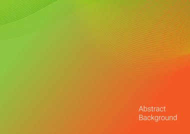 Vektör soyut yeşil ve turuncu dalgalı, pankart tasarımı ağ şablonu
