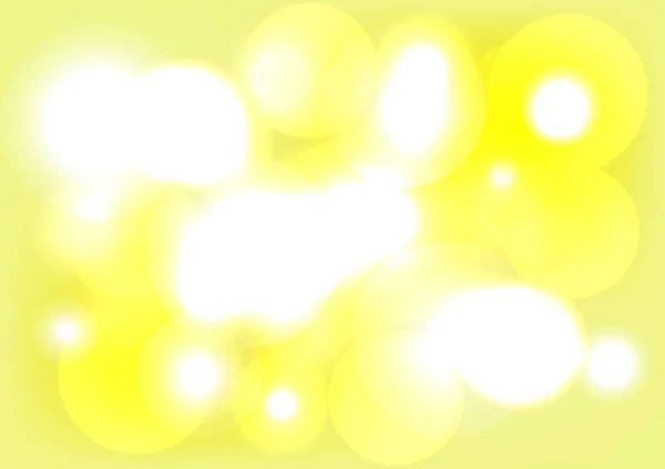 Fundo Amarelo Com Luzes Desfocadas Luz Bokeh Desfocada — Vetor de Stock