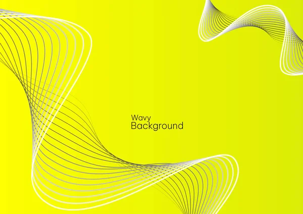 Vector Abstract Negru Alb Ondulat Șablon Web Design Banner — Vector de stoc