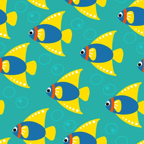 Kusursuz vektör el çizimi balık deseni