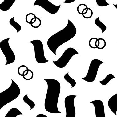 Beyaz arkaplanda kusursuz siyah beyaz desen