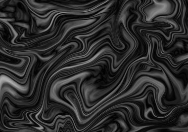 Soyut siyah beyaz mermer desen arkaplanı. Tasarım kağıdı, duvar kağıdı. Akrilik boyaları karıştırıyorum. Modern akışkan sanat. Alkol Mürekkebi Deseni 