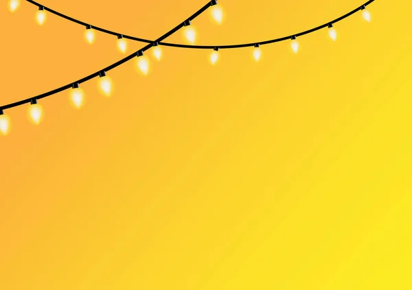 Лампа Гірлянди Світло Векторна Ілюстрація Дизайн Партійного Банера — стоковий вектор
