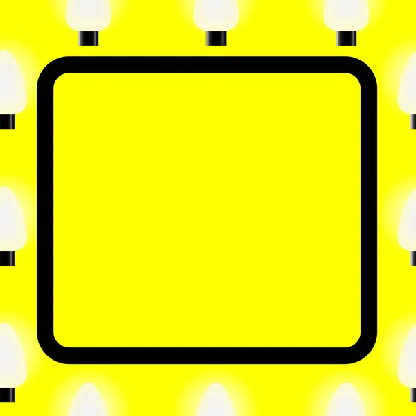 黄色灯泡无缝图案和复制空间 — 图库矢量图片