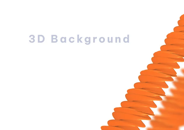オレンジ 3Dスパイラル形状の背景 — ストック写真