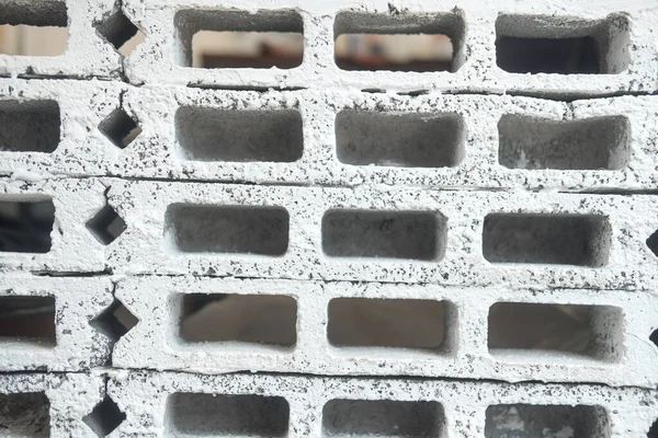 Rectangular Thick Concrete Blocks Characterized Small Pores Scattered Throughout Cube — Fotografia de Stock