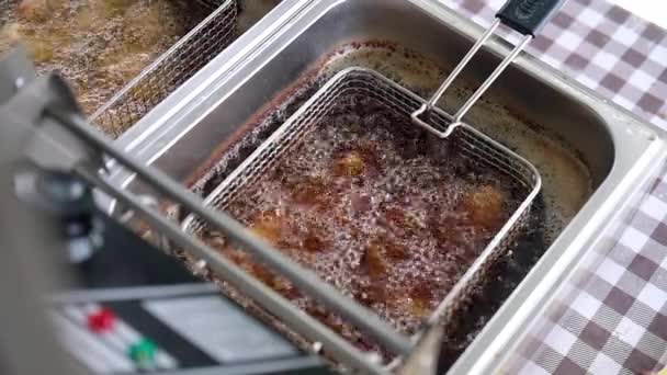 Hot Boiling Oil While Frying Chicken — Video