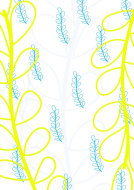 Abstract line leaf flyer. Wedding simple invitation template