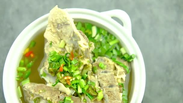 Thailand Food Called Tom Zap Leng Super Leng Delicious Thai — Stok video