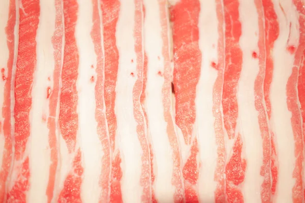 Selektive Fokussierung Geschnittenes Schweinebauch Fleisch Hintergrund Ist Ein Beliebtes Gericht — Stockfoto