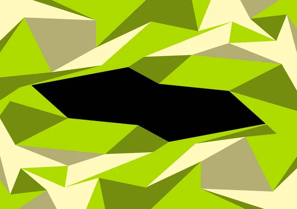 基于黑色背景的绿色现代抽象多边形背景矢量 — 图库矢量图片