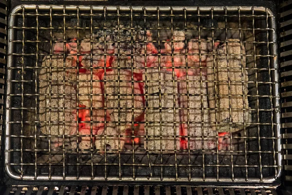 Carvão Quente Restaurante Buffet Para Wagyu Japonês Premium Grelhado Sobre — Fotografia de Stock