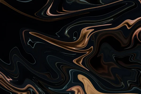 Abstract Painting Mix Stains Brown Black Liquid Paint Flows — Stock Photo, Image