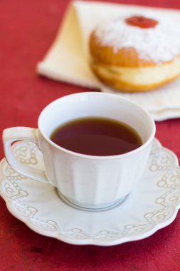 bir bardak çay ile taze çörek