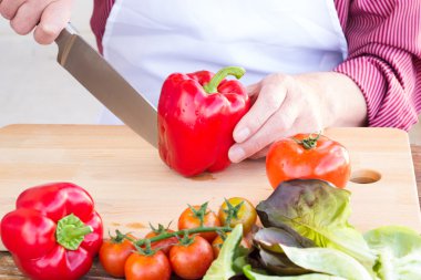 adam kesme sebzeleri için sağlıklı salata