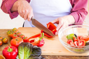 adam kesme sebzeleri için sağlıklı salata