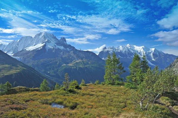 Monte Bianco e Alpi — Foto Stock