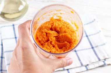 Balkabağı humusu yapmak için gerekli malzemeler. Adım adım, tarif