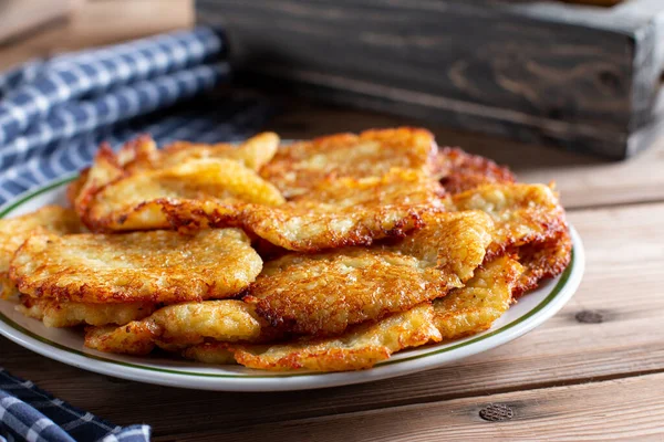 Potato Pancakes Ukrainian Pellet Traditional Dish Delicious Food — Stock Photo, Image