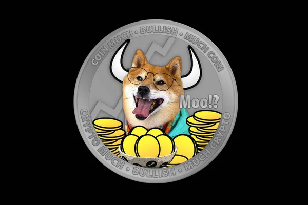 Shiba Inu Shib Doge Munt Crypto Valuta Bullish Markt Bullish Rechtenvrije Stockafbeeldingen