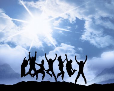Happiness youth group clipart