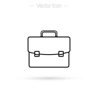 Briefcase line icon. Suitcase symbol. Isolated vector illustration.