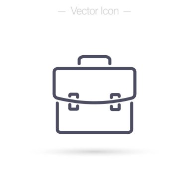 Briefcase line icon. Suitcase symbol. Isolated vector illustration.