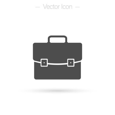 Briefcase icon. Suitcase symbol. Isolated vector illustration.