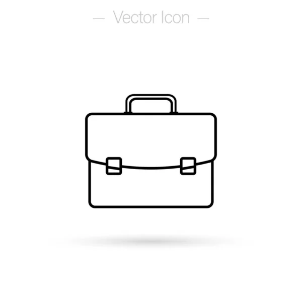 Briefcase Line Icon Suitcase Symbol Isolated Vector Illustration — Vetor de Stock