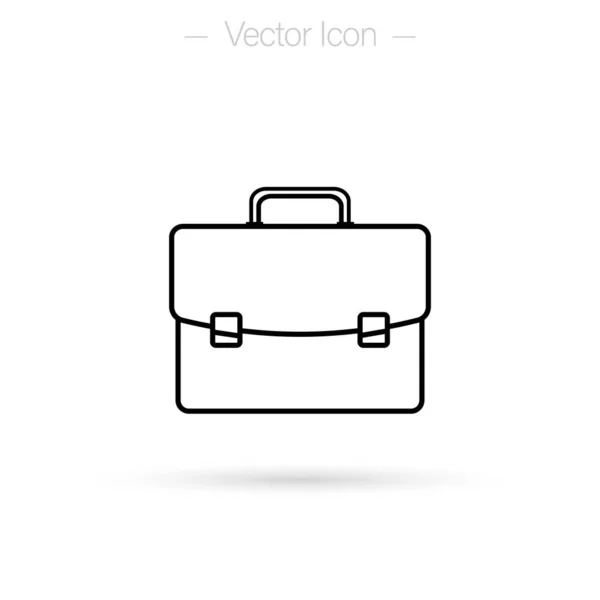 Briefcase Line Icon Suitcase Symbol Isolated Vector Illustration — Stockvektor