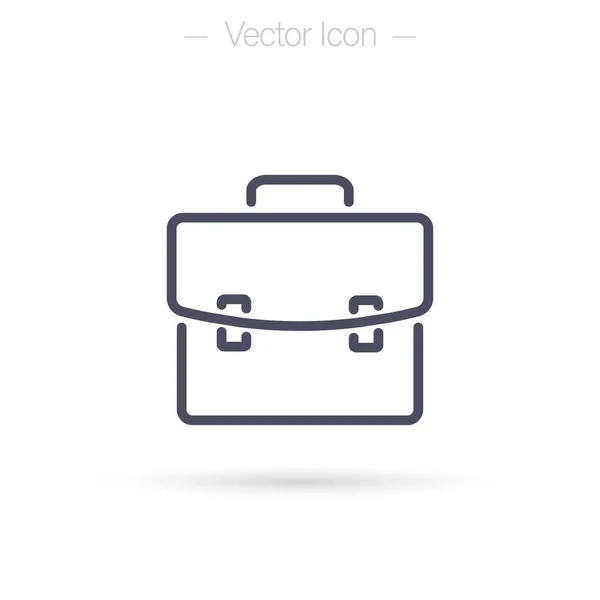 Briefcase Line Icon Suitcase Symbol Isolated Vector Illustration — Vector de stoc