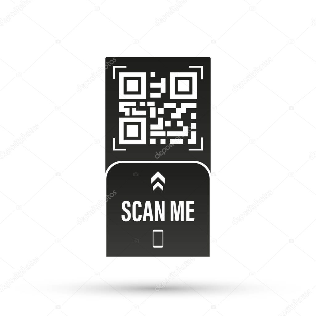 QR code for smartphone. Qr code for payment. QR code frame. isolated vector illustration