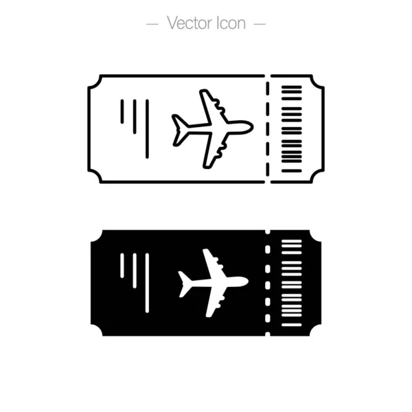 Travel Air Ticket Icons Vector Illustration Isolated White Background — Stock Vector