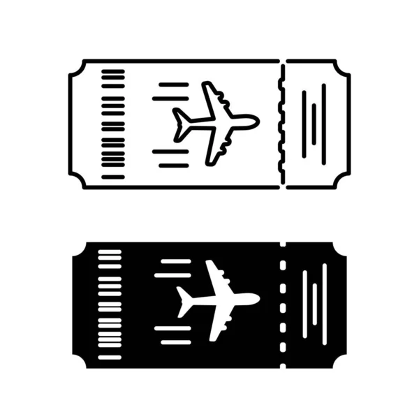 Travel Air Ticket Icons Vector Illustration Isolated White Background — Stock Vector