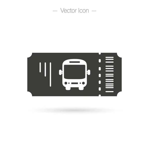 Bus Ticket Flat Icon Isolated Vector Illustration — Stock Vector