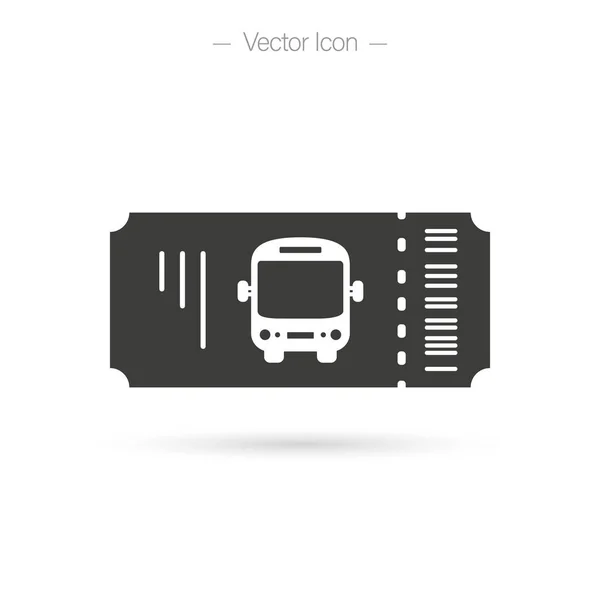 Busticket Flach Symbol Isolierte Vektorillustration — Stockvektor