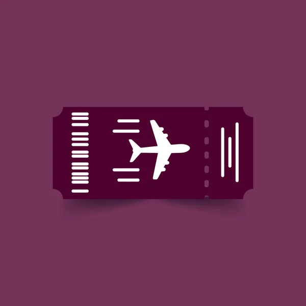 Utazás Repülőjegy Ikonok Vektorillusztráció — Stock Vector