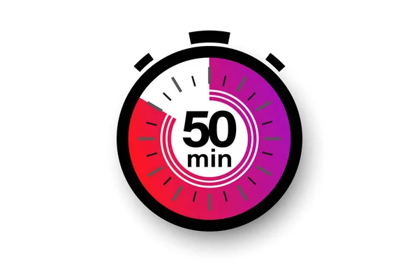 Minutes Timer Stopwatch Symbol Flat Style Editable Isolated Vector Illustration — Stock Vector