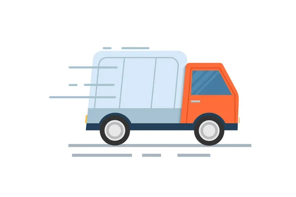 Fast Delivery Truck Shipping Online Delivery Service Isolated Vector Illustration — Stock Vector