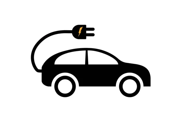 Icona Dell Auto Elettrica Concetto Veicolo Ecologico Illustrazione Del Vettore — Vettoriale Stock