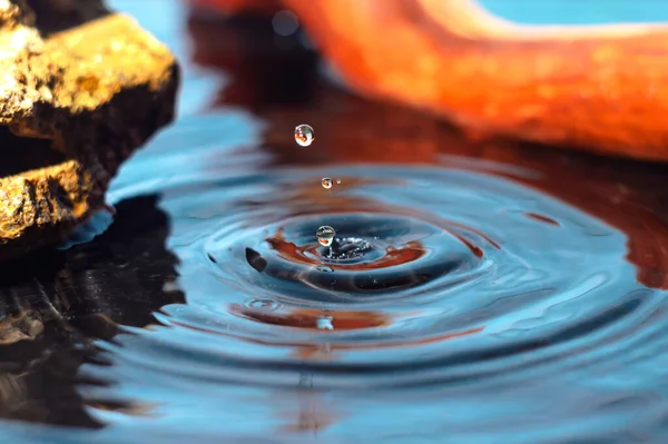 Rozprysk Wody Kropla Wody Krople Plamy Spray Abstrakcyjne Kształty Wody — Zdjęcie stockowe
