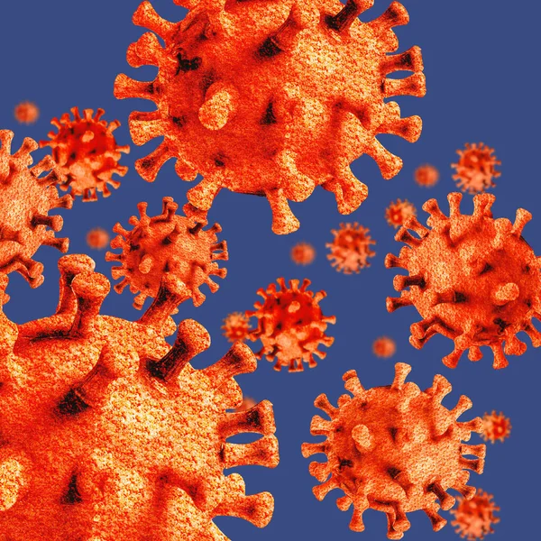Coronavirus Utbrott Och Koronvirus Influensa Render Vit Bakgrund — Stockfoto
