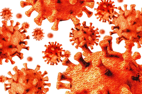 Coronavirus Uitbraak Coronavirussen Influenza Renderen Witte Achtergrond — Stockfoto