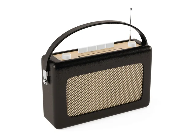 一台旧的老式复古便携式收音机. — 图库照片