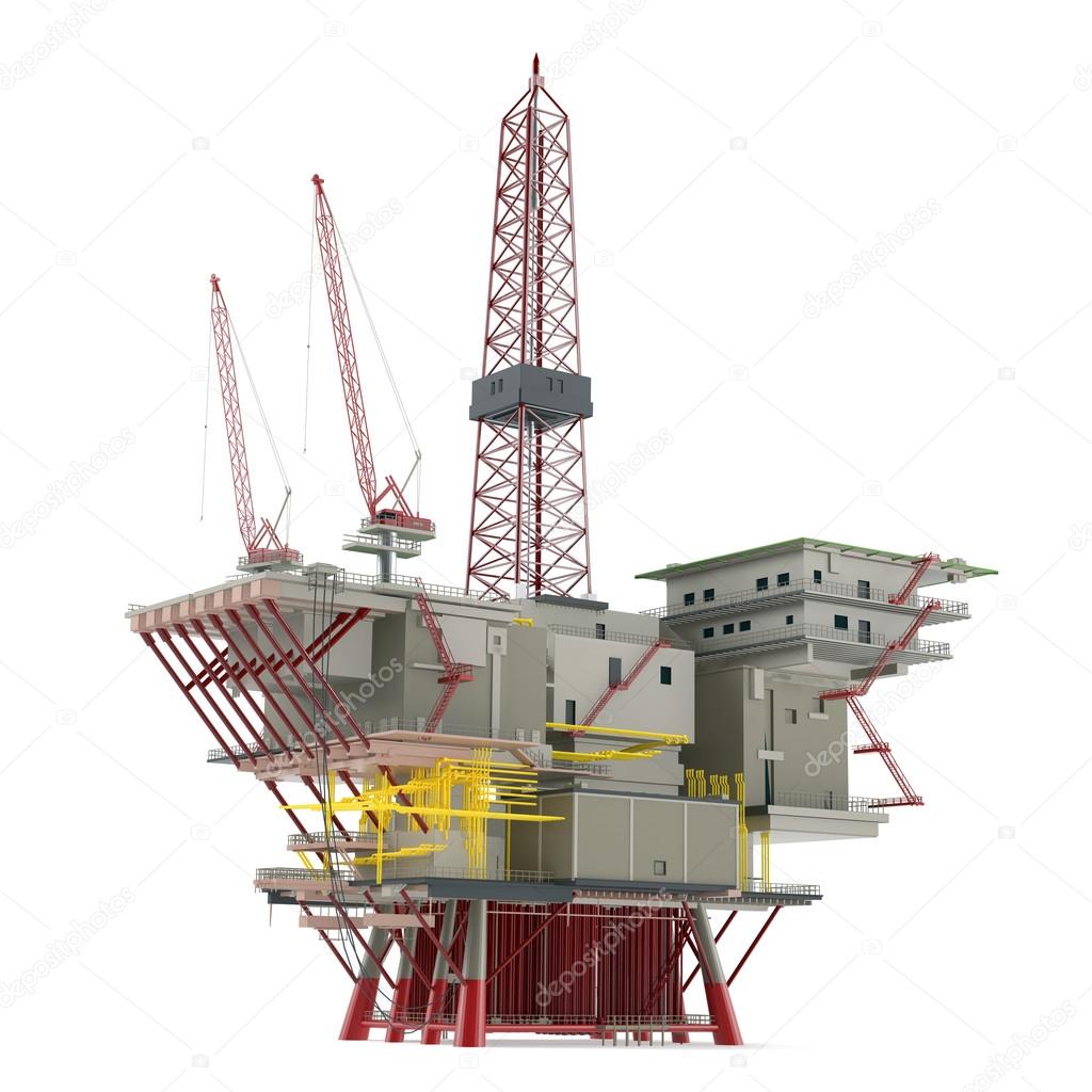Large Oil Platform with area