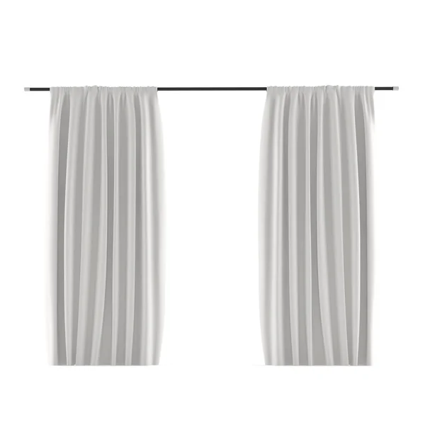 White grey curtain — Stock Photo, Image