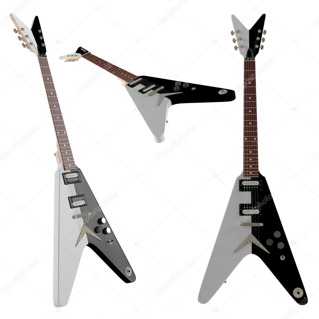Electric guitar isolated. Multiple angles of view Stock Photo by ©flashvector 37867327