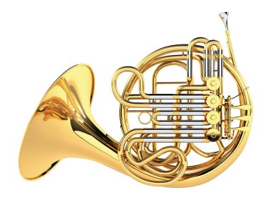 Double French Horn isolated clipart