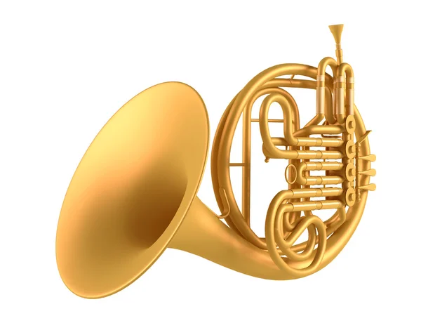 Double French Horn isolated — Stock Photo, Image