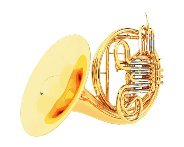 Double French Horn isolated — Stock Photo, Image